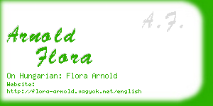 arnold flora business card